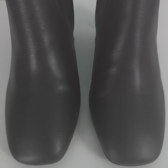 Kurt Geiger Chelsea Square Toe Bootie Brown Leather Ankle Block Heel Size 41 - Picture 8 of 15